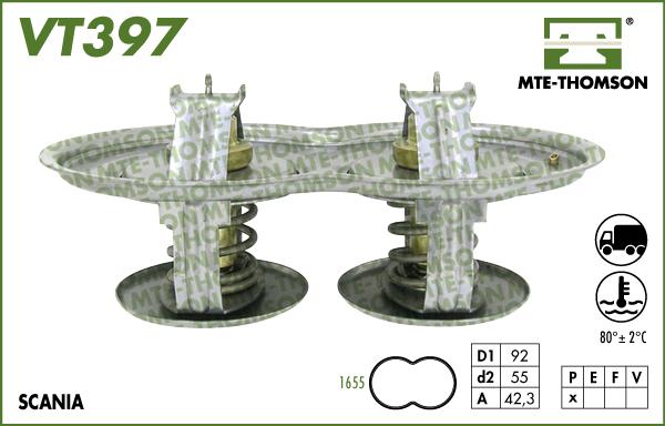 MTE-Thomson VT397.80 - Термостат охлаждающей жидкости / корпус autosila-amz.com