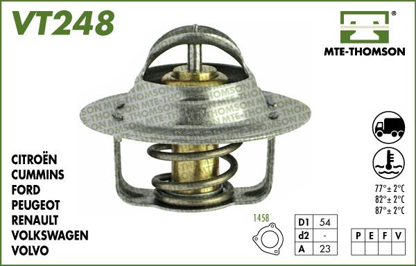 MTE-Thomson VT248.82 - Термостат охлаждающей жидкости / корпус autosila-amz.com