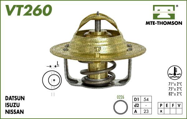 MTE-Thomson VT260.88 - Термостат охлаждающей жидкости / корпус autosila-amz.com