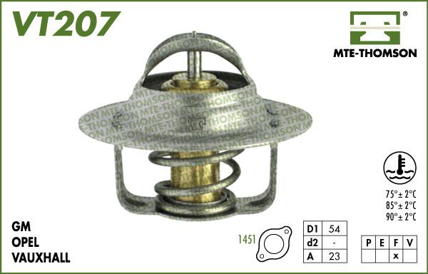 MTE-Thomson VT207.90 - Термостат охлаждающей жидкости / корпус autosila-amz.com