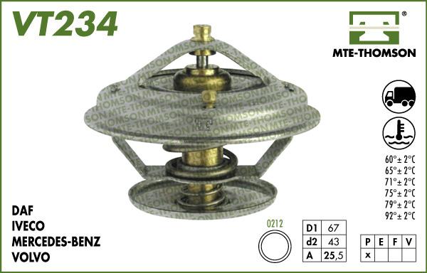 MTE-Thomson VT234.75 - Термостат охлаждающей жидкости / корпус autosila-amz.com