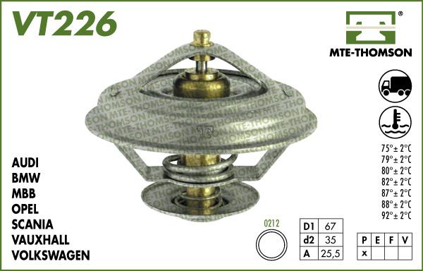 MTE-Thomson VT226.92 - Термостат охлаждающей жидкости / корпус autosila-amz.com