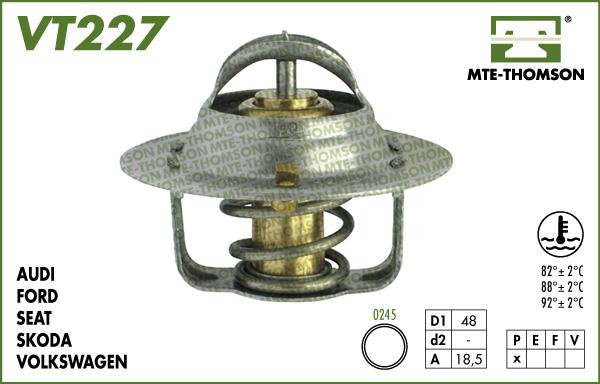 MTE-Thomson VT227.82 - Термостат охлаждающей жидкости / корпус autosila-amz.com