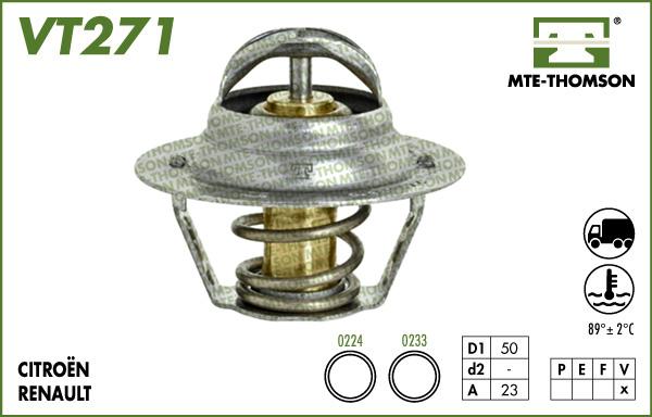 MTE-Thomson VT271.89 - Термостат охлаждающей жидкости / корпус autosila-amz.com