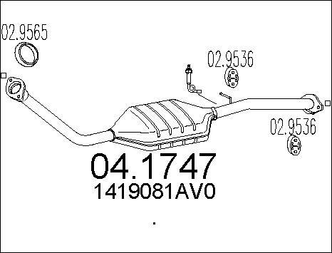 MTS 04.1747 - Катализатор autosila-amz.com