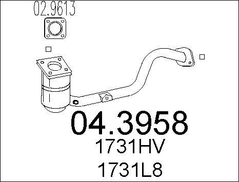 MTS 04.3958 - Катализатор autosila-amz.com