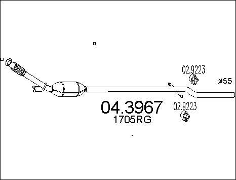 MTS 04.3967 - Катализатор autosila-amz.com