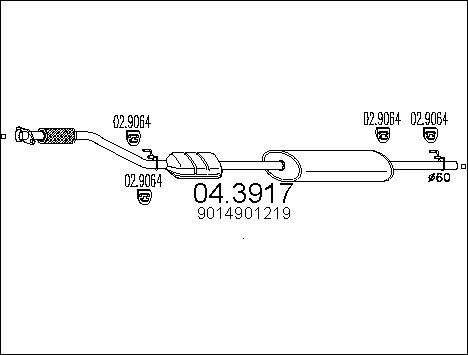 MTS 04.3917 - Катализатор autosila-amz.com