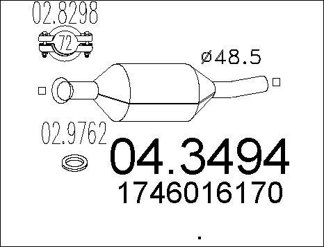 MTS 04.3494 - Катализатор autosila-amz.com