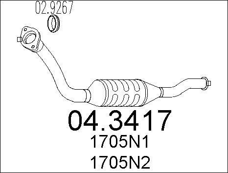 MTS 04.3417 - Катализатор autosila-amz.com