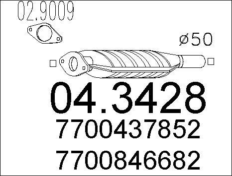 MTS 04.3428 - Катализатор autosila-amz.com