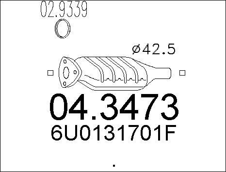 MTS 04.3473 - Катализатор autosila-amz.com