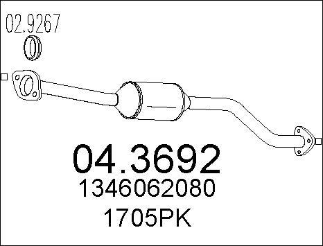 MTS 04.3692 - Катализатор autosila-amz.com