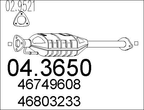 MTS 04.3650 - Катализатор autosila-amz.com