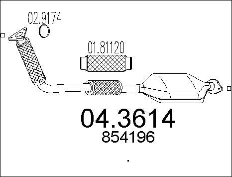 MTS 04.3614 - Катализатор autosila-amz.com