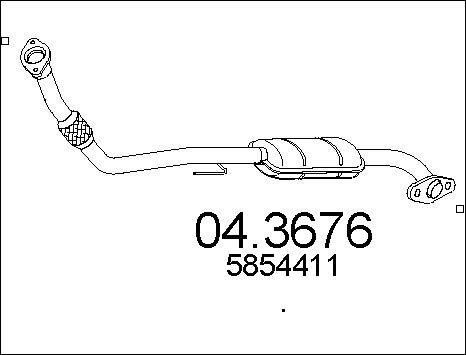 MTS 04.3676 - Катализатор autosila-amz.com