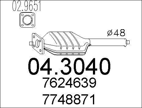 MTS 04.3040 - Катализатор autosila-amz.com