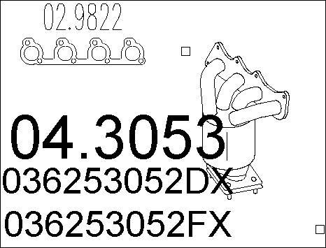 MTS 04.3053 - Катализатор autosila-amz.com