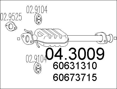 MTS 04.3009 - Катализатор autosila-amz.com