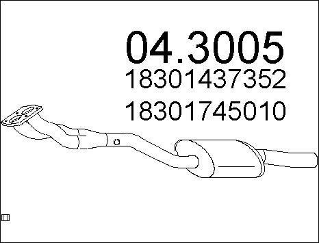 MTS 04.3005 - Катализатор autosila-amz.com