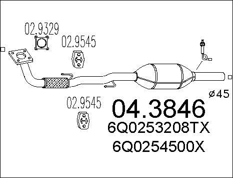 MTS 04.3846 - Катализатор autosila-amz.com