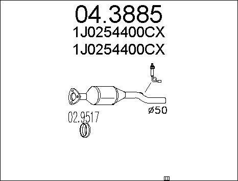 MTS 04.3885 - Катализатор autosila-amz.com