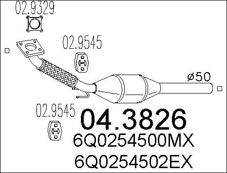 MTS 04.3826 - Катализатор autosila-amz.com