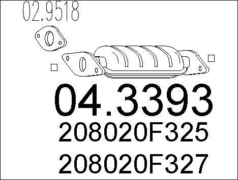 MTS 04.3393 - Катализатор autosila-amz.com