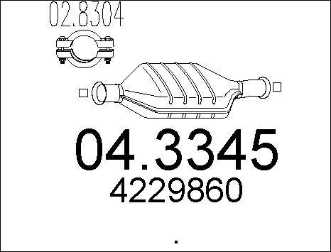 MTS 04.3345 - Катализатор autosila-amz.com