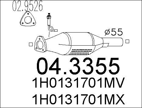 MTS 04.3355 - Катализатор autosila-amz.com