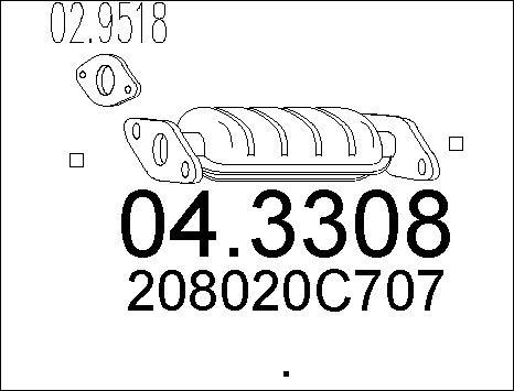 MTS 04.3308 - Катализатор autosila-amz.com