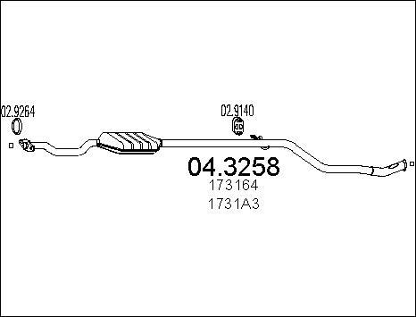 MTS 04.3258 - Катализатор autosila-amz.com