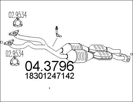 MTS 04.3796 - Катализатор autosila-amz.com