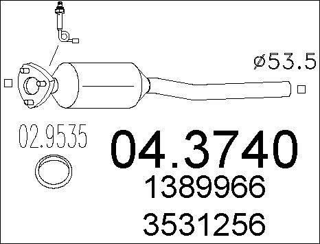 MTS 04.3740 - Катализатор autosila-amz.com