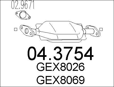 MTS 04.3754 - Катализатор autosila-amz.com