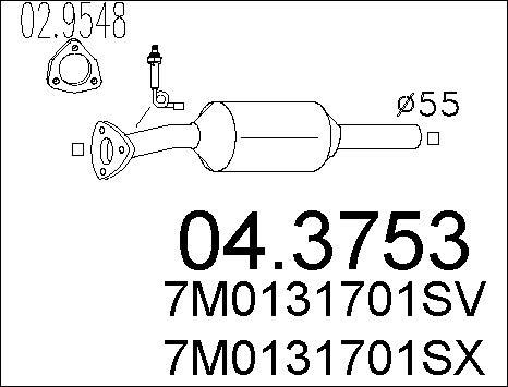 MTS 04.3753 - Катализатор autosila-amz.com