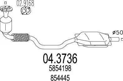 MTS 04.3736 - Катализатор autosila-amz.com