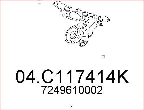 MTS 04.C117414K - Труба выхлопного газа autosila-amz.com