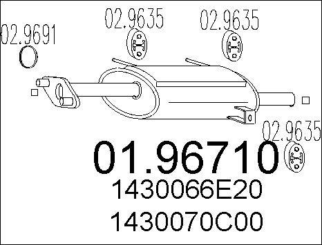 MTS 01.96710 - Глушитель выхлопных газов, конечный autosila-amz.com