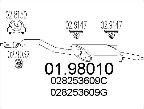 MTS 01.98010 - Глушитель выхлопных газов, конечный autosila-amz.com