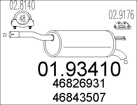 MTS 01.93410 - Глушитель выхлопных газов, конечный autosila-amz.com