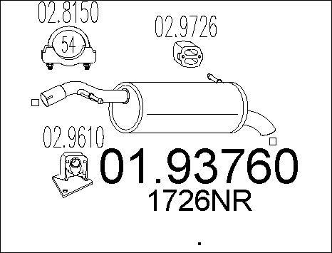 MTS 01.93760 - Глушитель выхлопных газов, конечный autosila-amz.com