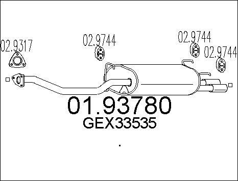 MTS 01.93780 - Глушитель выхлопных газов, конечный autosila-amz.com
