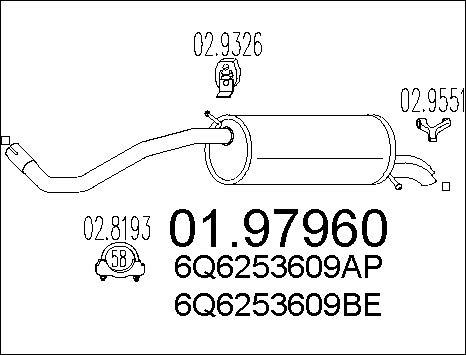 MTS 01.97960 - Глушитель выхлопных газов, конечный autosila-amz.com