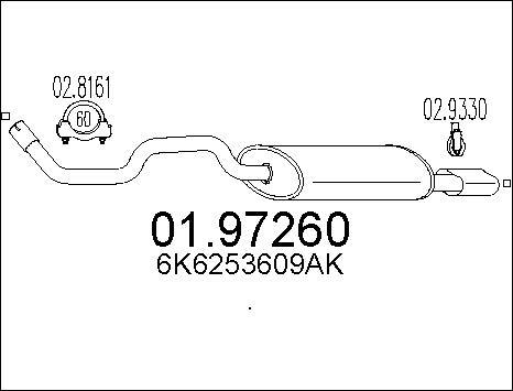 MTS 01.97260 - Глушитель выхлопных газов, конечный autosila-amz.com