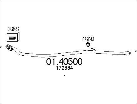 MTS 01.40500 - Труба выхлопного газа autosila-amz.com