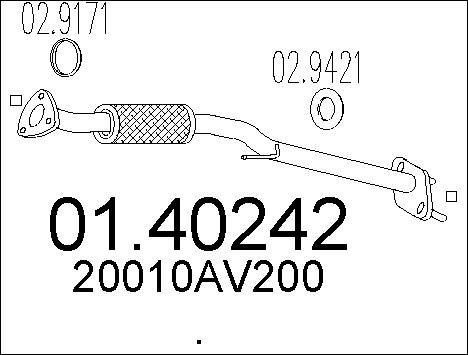 MTS 01.40242 - Труба выхлопного газа autosila-amz.com