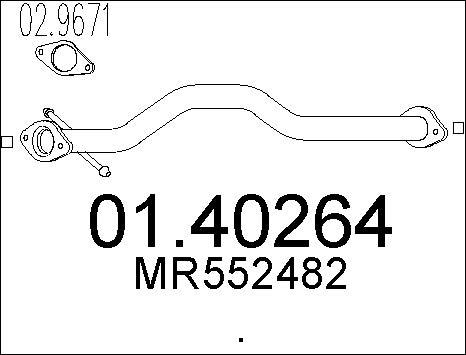 MTS 01.40264 - Труба выхлопного газа autosila-amz.com