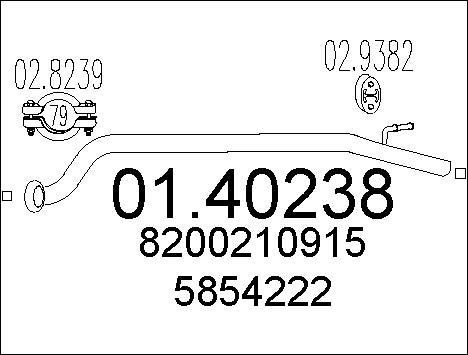 MTS 01.40238 - Труба выхлопного газа autosila-amz.com