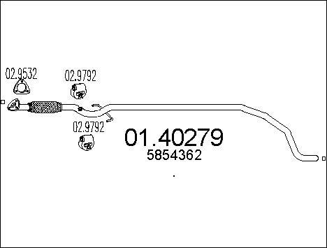 MTS 01.40279 - Труба выхлопного газа autosila-amz.com